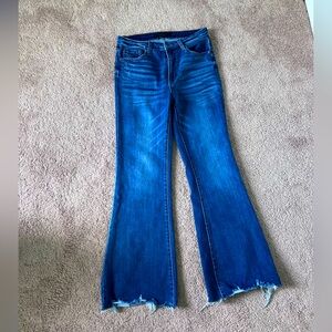 NWOT RISEN denim size 31 
Flared, distressed dark/medium blue